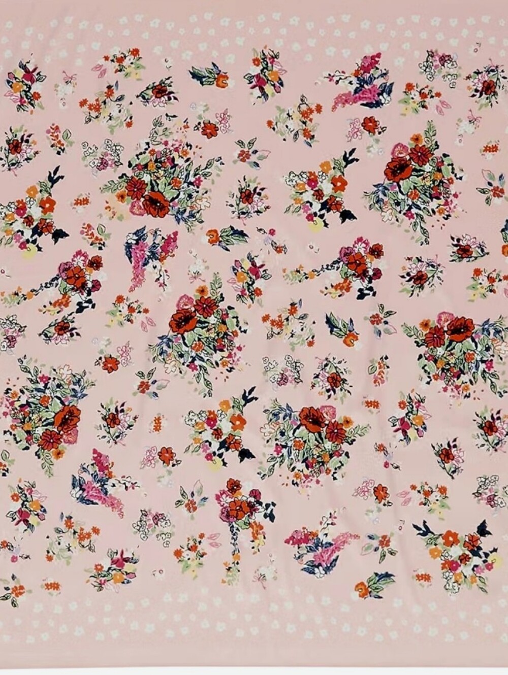 Vera Bradley Hope Blooms Pink Silky Floral Print Square Scarf